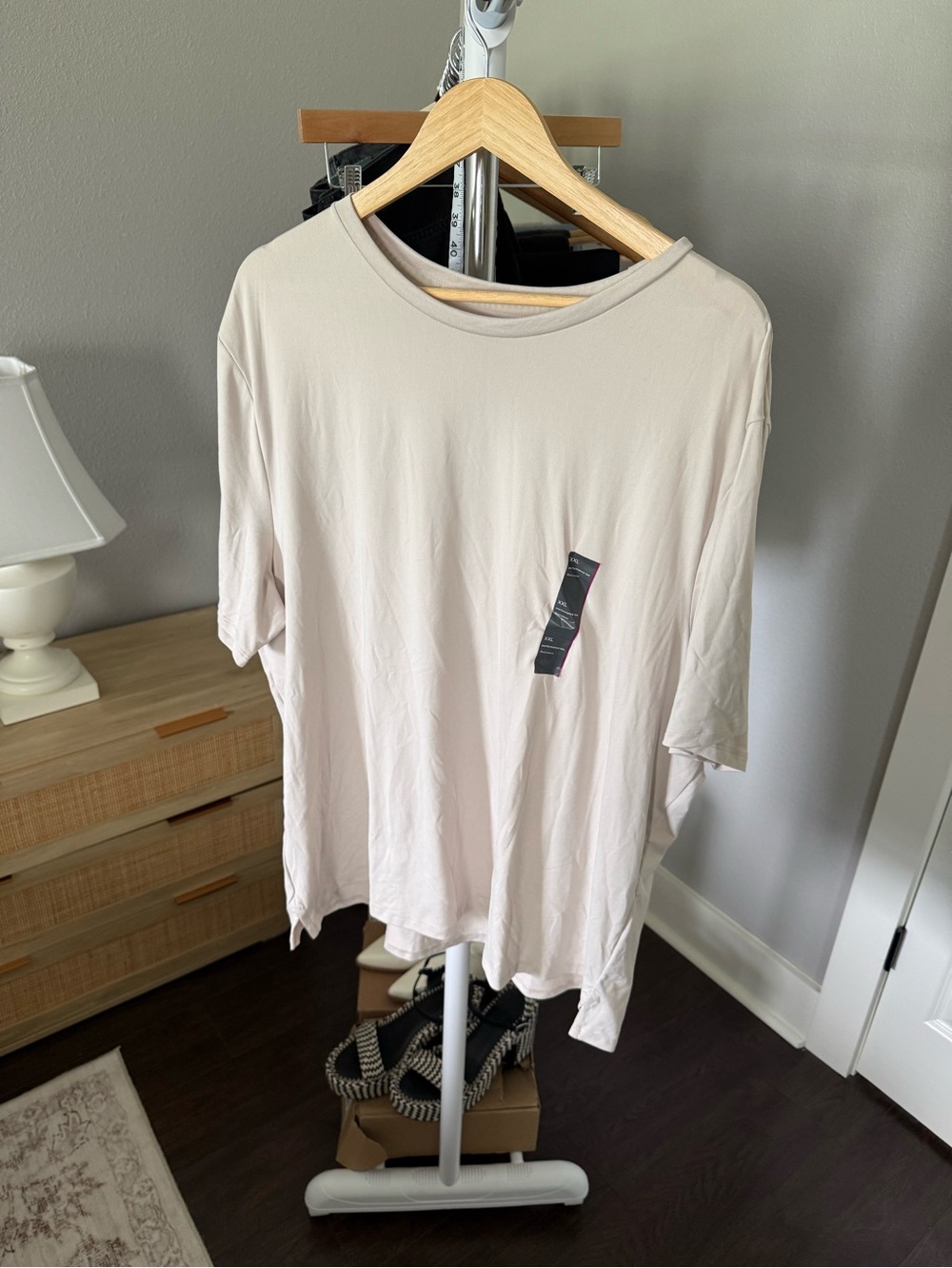 NEW all in motion Men's Short Sleeve Tee in Light Beige Size XXL